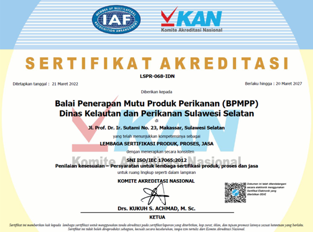 Sertifikat Lembaga Produk